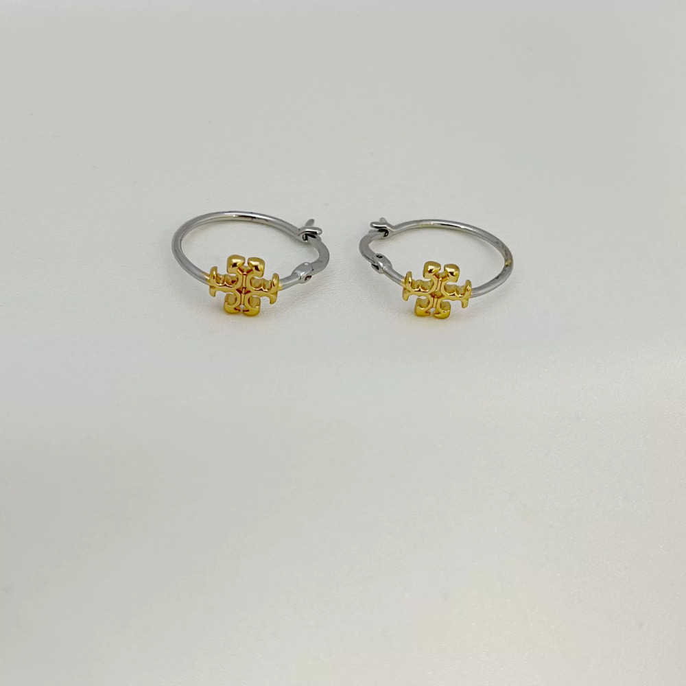 Tory Burch Letter Inlaid Earrings